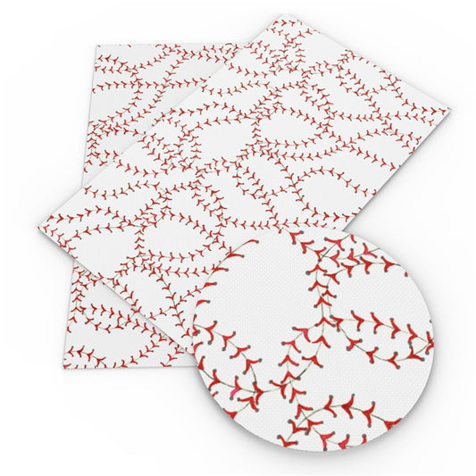 Baseball Laces Faux Leather Sheet