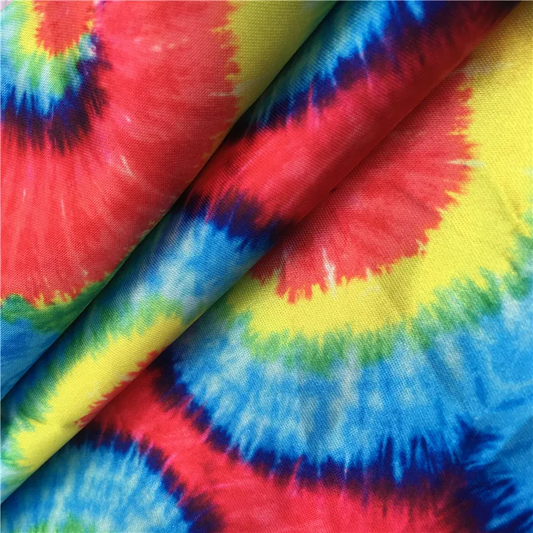 Tie Dye Double Brushed Poly Fabric