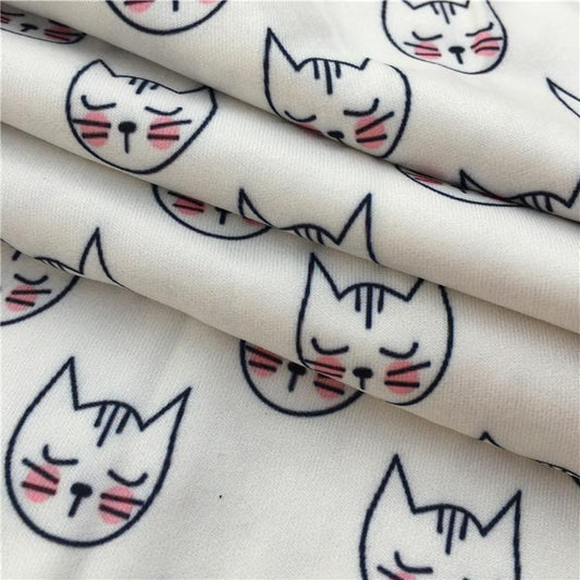 Cat Double Brushed Poly Fabric